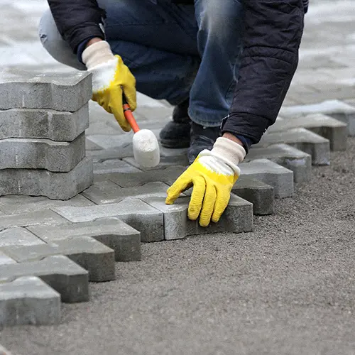 Installation d'un pavage